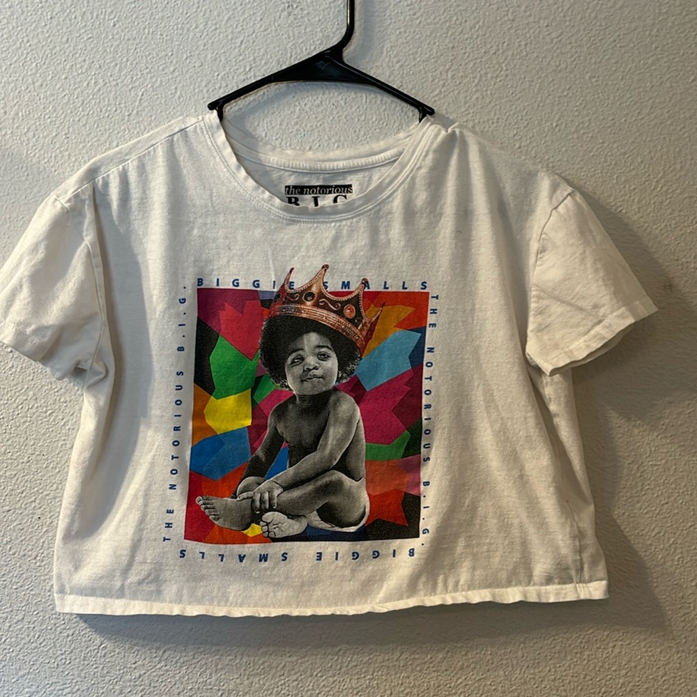 The Notorious B.I.G graphic crop top size small